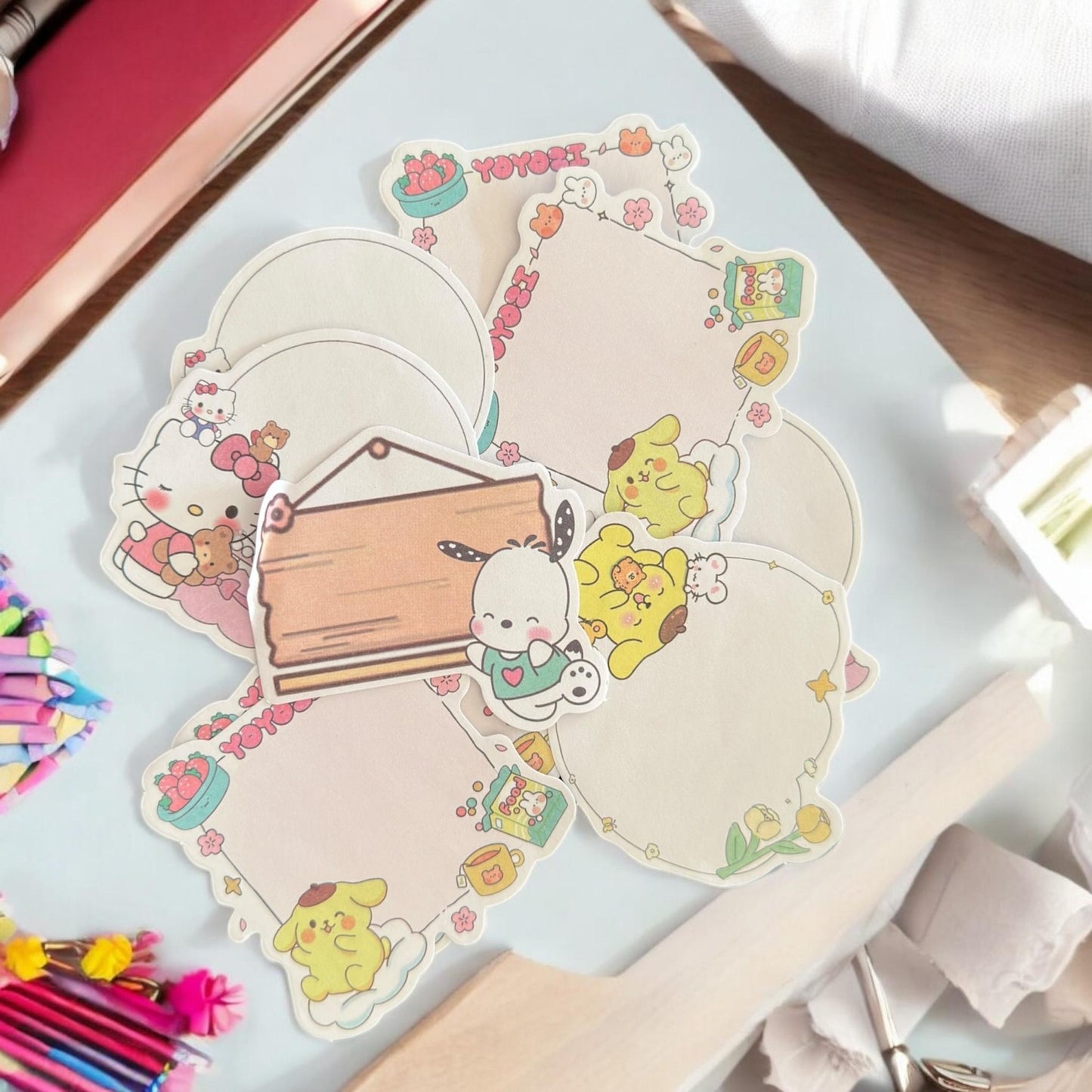 20 Notas adhesivas Sanrio $11.3 c/u