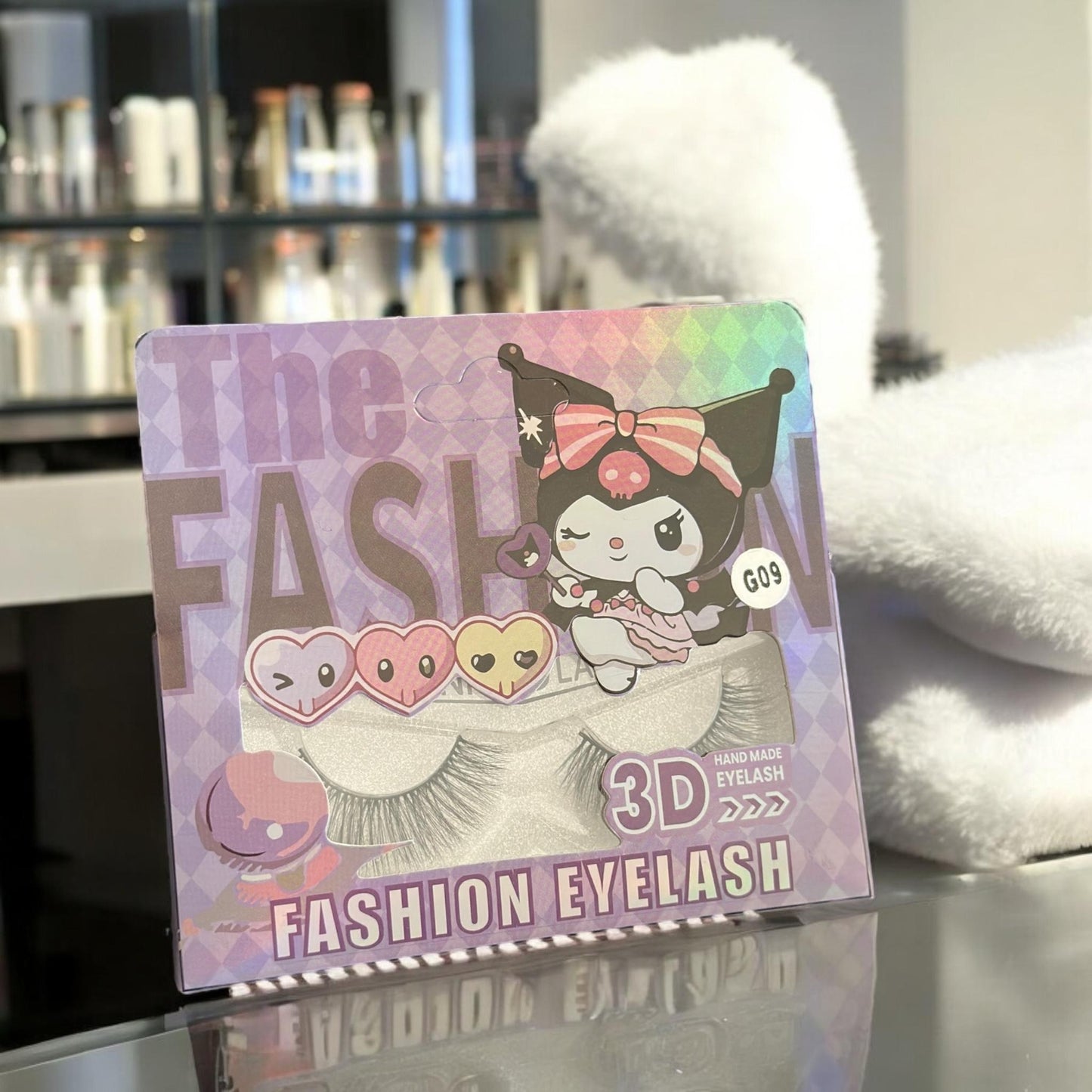 12 Pestañas Postizas Sanrio Kuromi $6.9 c/u