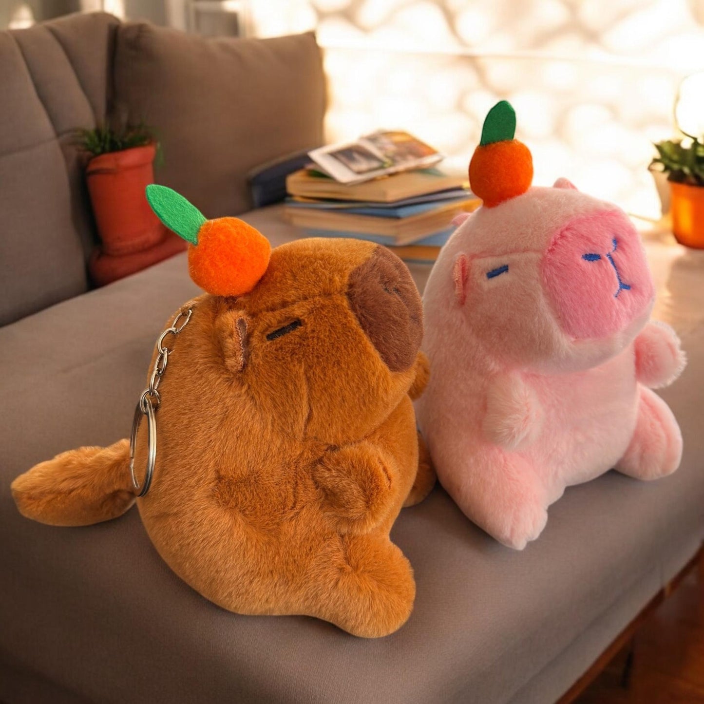 3 Llaveros Capibara Peluche Colita Giratoria $79 c/u