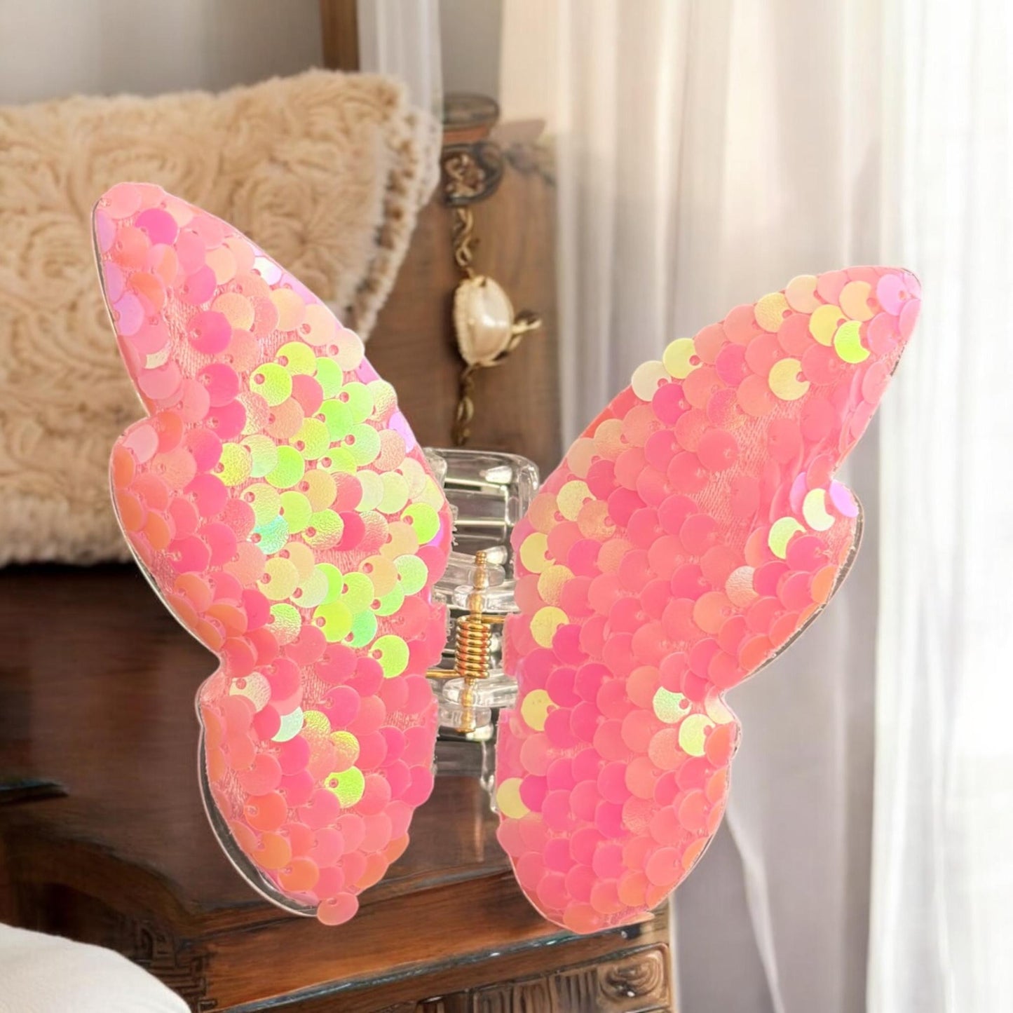 12 Pinzas Mariposas Lentejuelas Premium $15. c/u