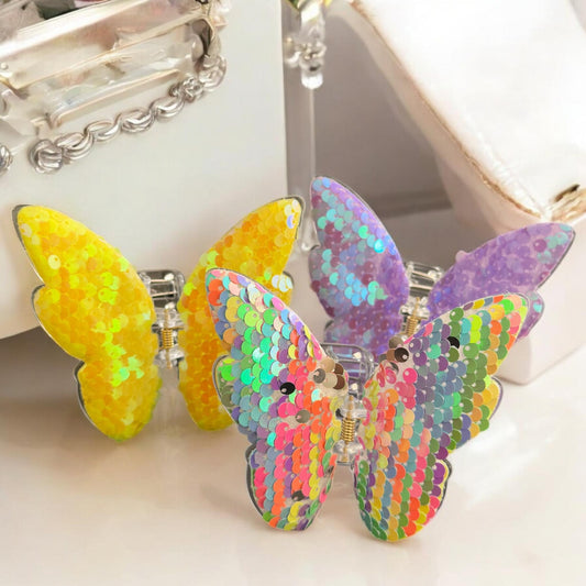 12 Pinzas Mariposas Lentejuelas Premium $15. c/u