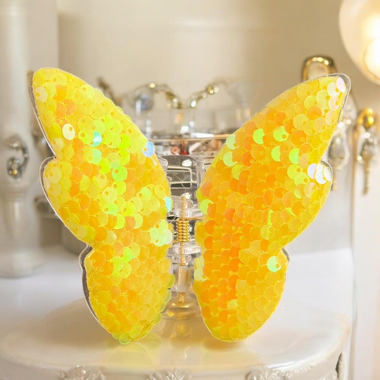 12 Pinzas Mariposas Lentejuelas Premium $15. c/u