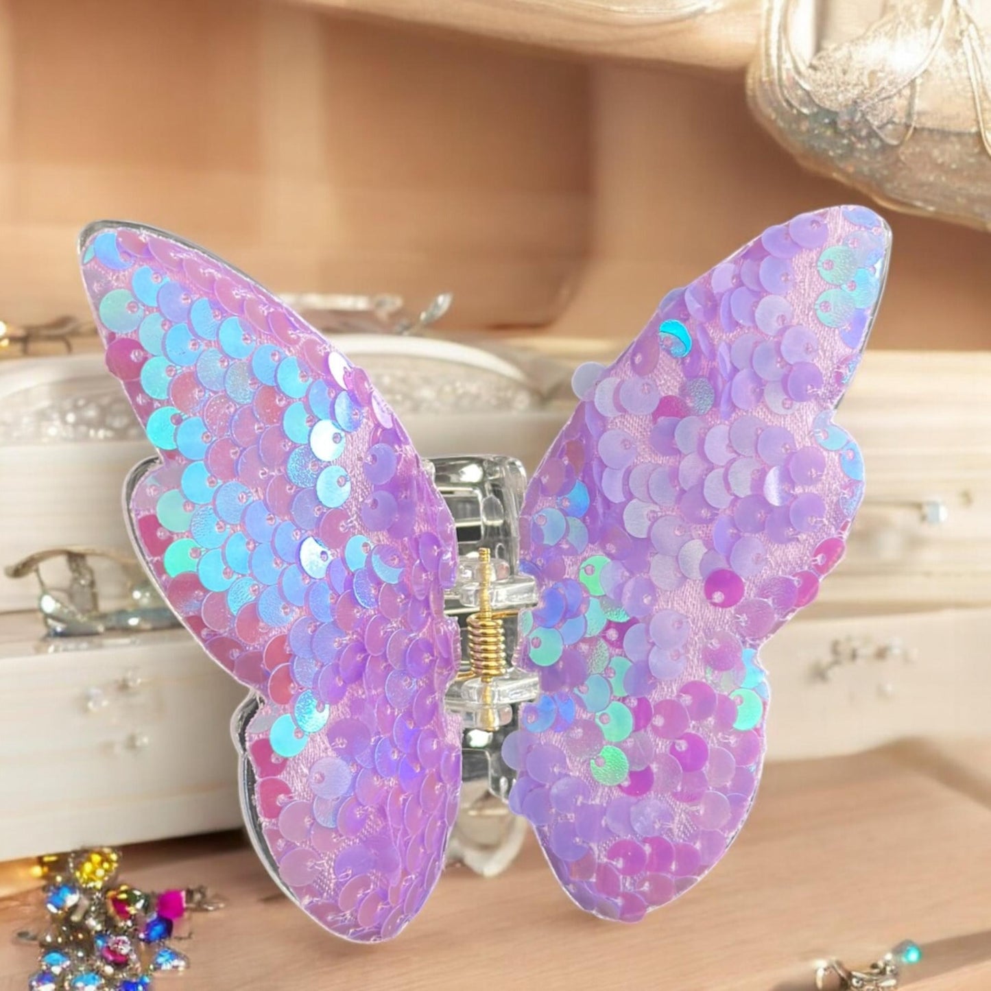 12 Pinzas Mariposas Lentejuelas Premium $15. c/u