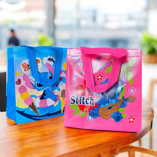 12 Bolsas Reutilizables Stitch $6.8 c/u