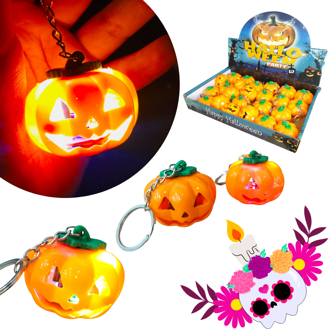 12 Lamparás calabaza con luz $10 c/u