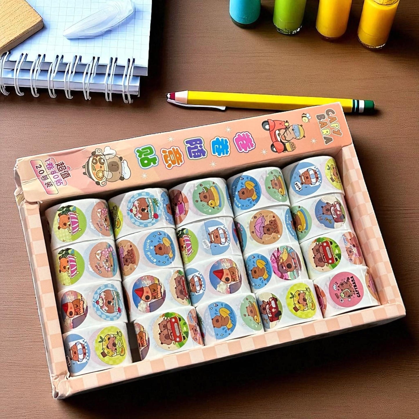 20 Cintas Capibaras Stickers $4.05 c/u