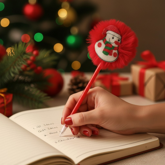 12 Plumas Pom Pom alegria Navideña $5.5 c/u