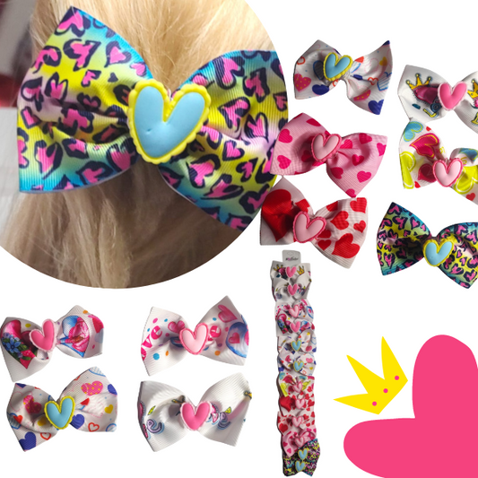 12 Moños Con Luz Corazones D $9.75 c/u