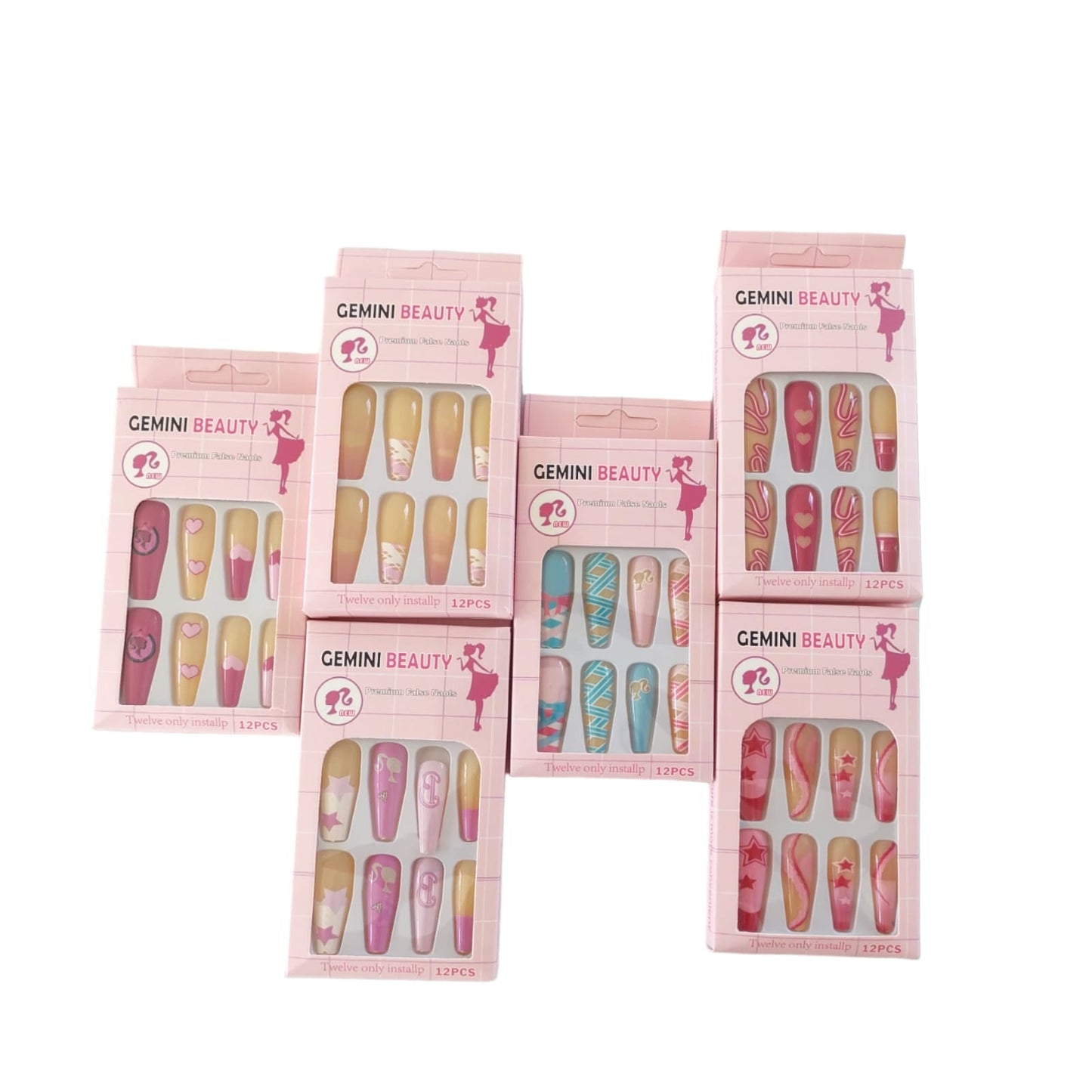 12 Uñas Barbie Luce Hermosa $6.5 c/u