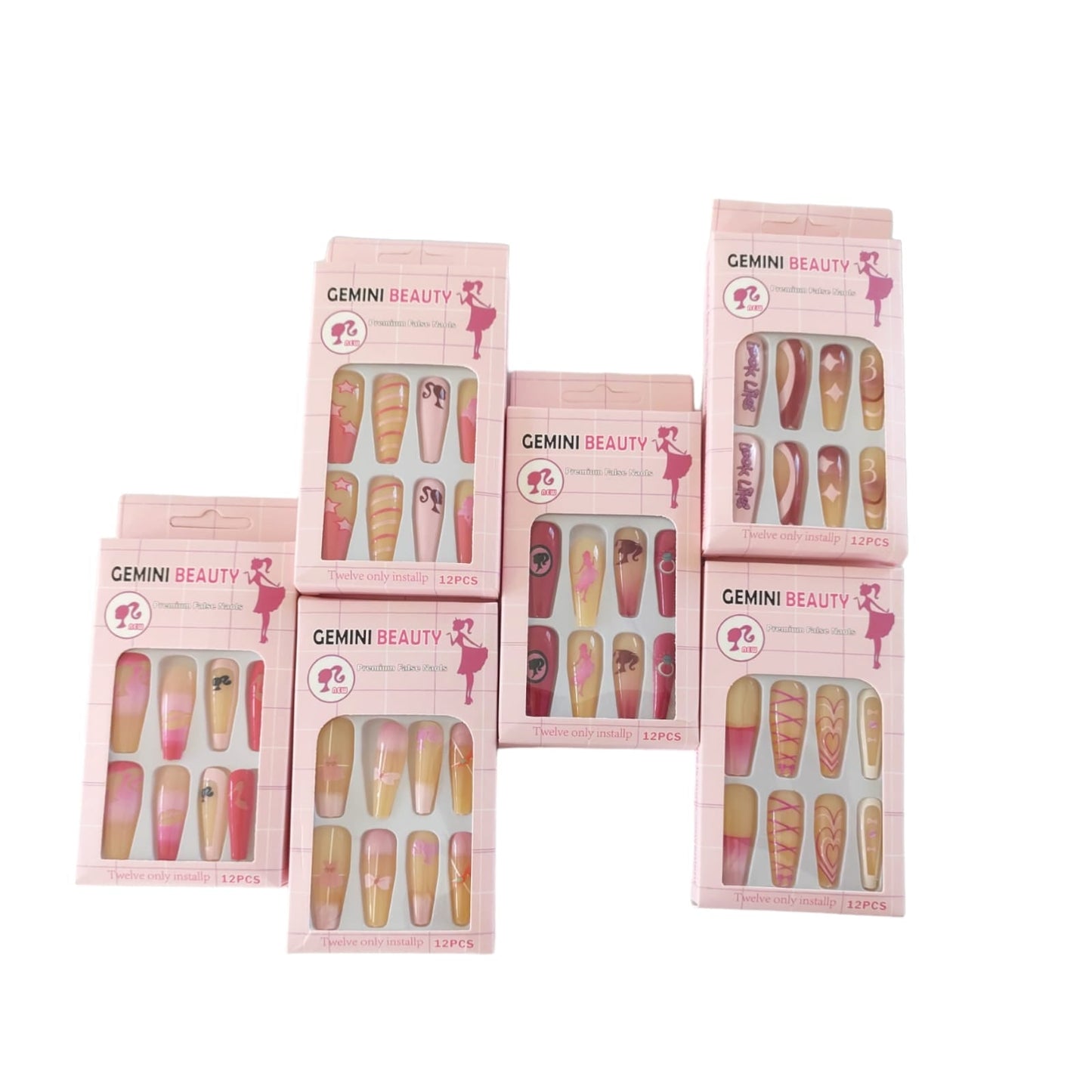 12 Uñas Barbie Luce Hermosa $6.5 c/u