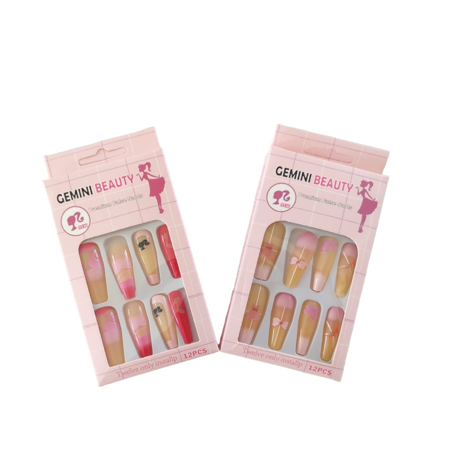 12 Uñas Barbie Luce Hermosa $6.5 c/u