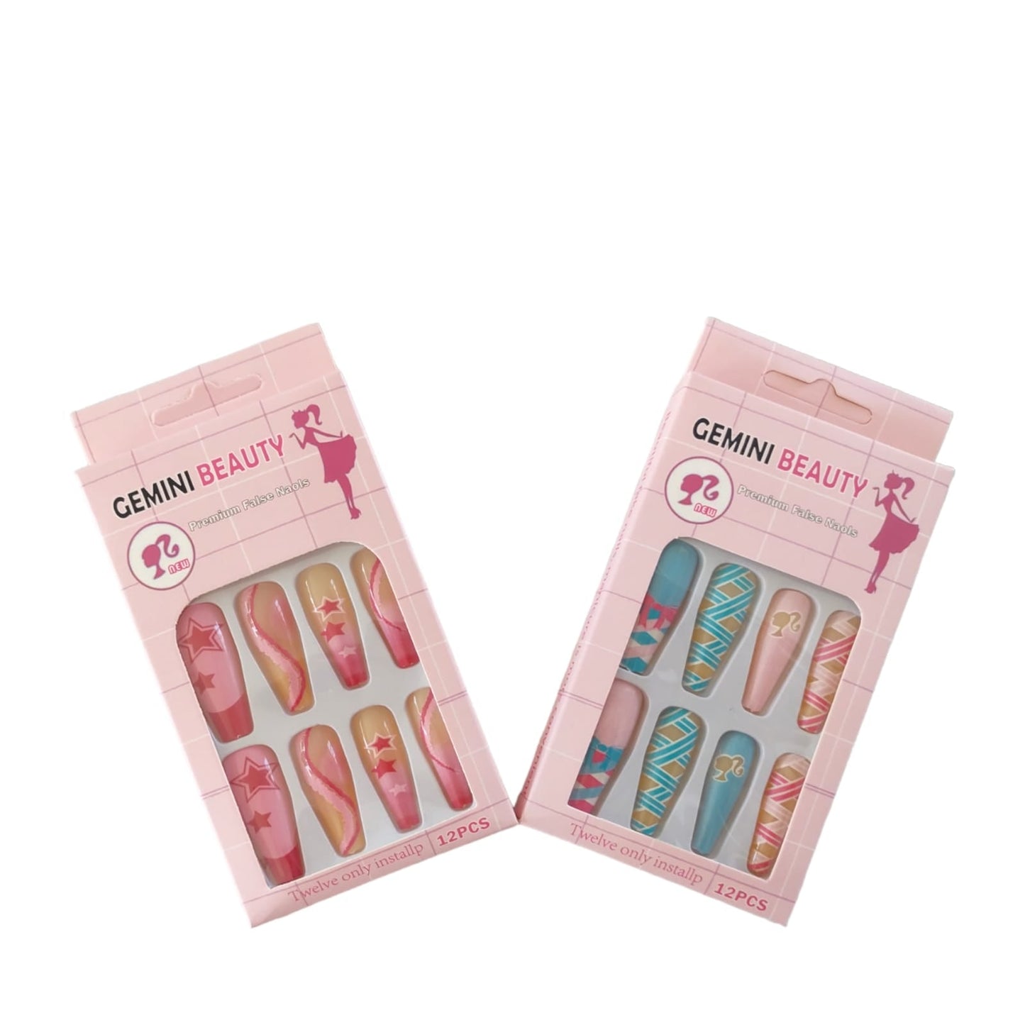 12 Uñas Barbie Luce Hermosa $6.5 c/u