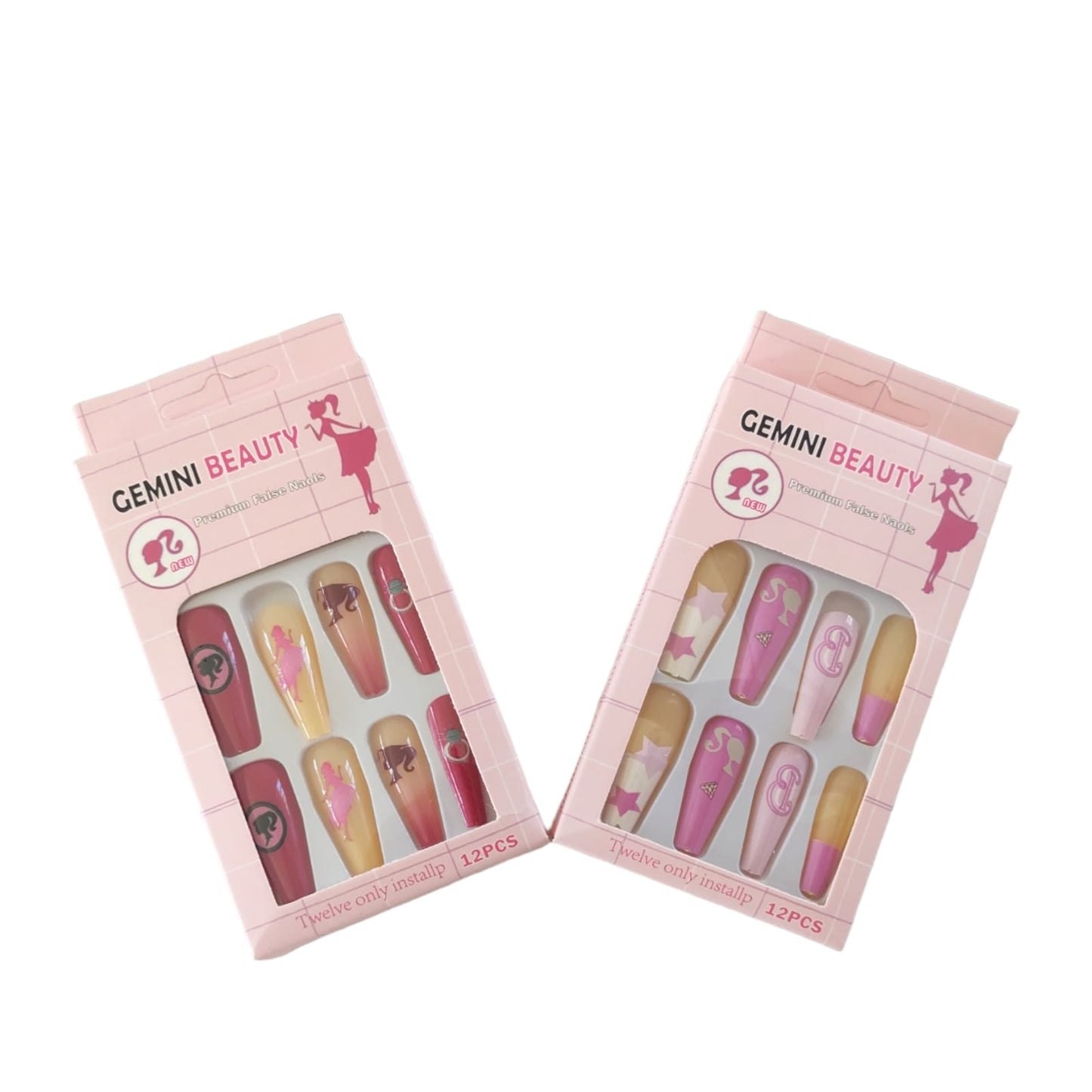 12 Uñas Barbie Luce Hermosa $6.5 c/u