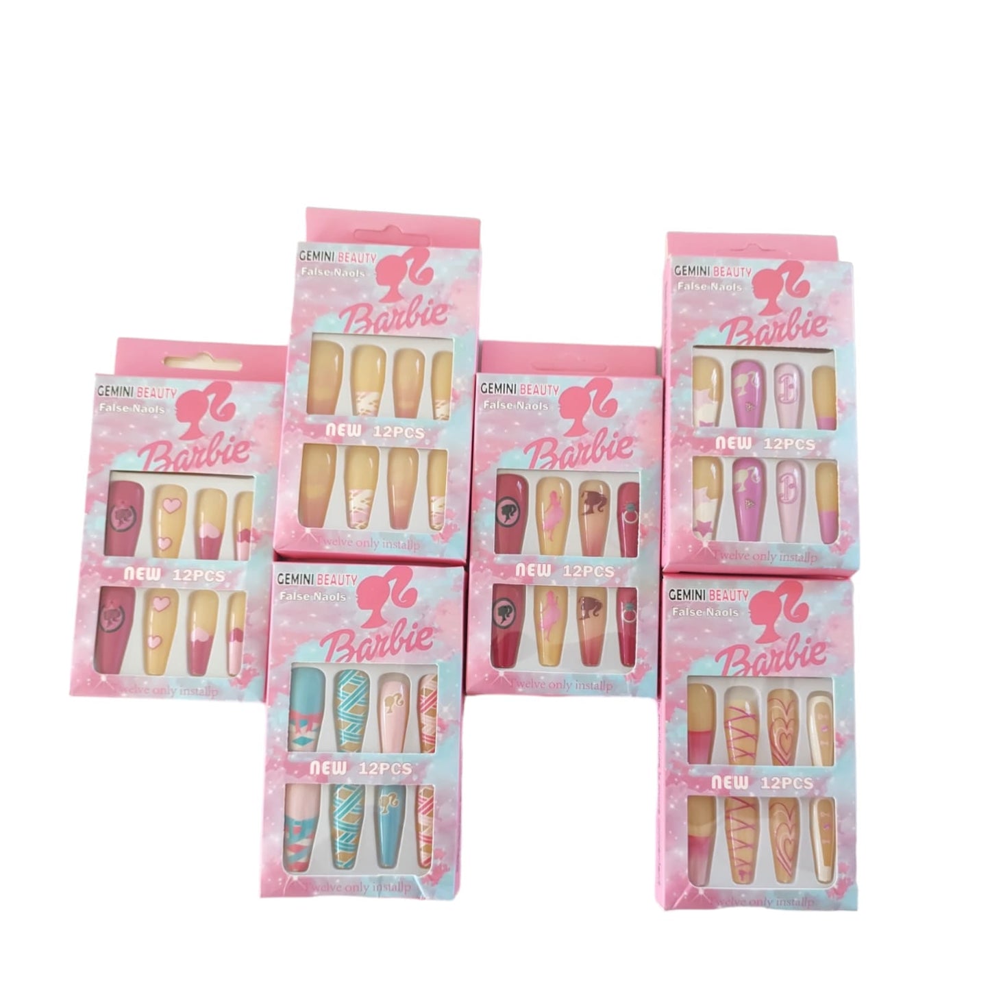 12 Uñas Barbie Luce Hermosa $6.5 c/u