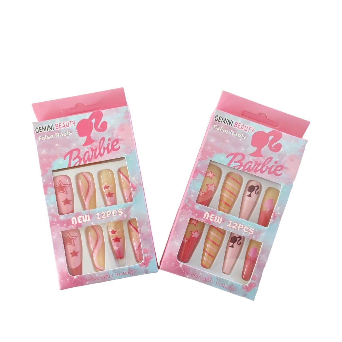 12 Uñas Barbie Luce Hermosa $6.5 c/u