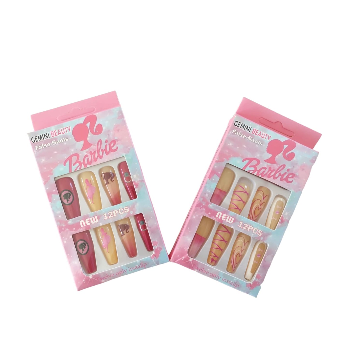 12 Uñas Barbie Luce Hermosa $6.5 c/u