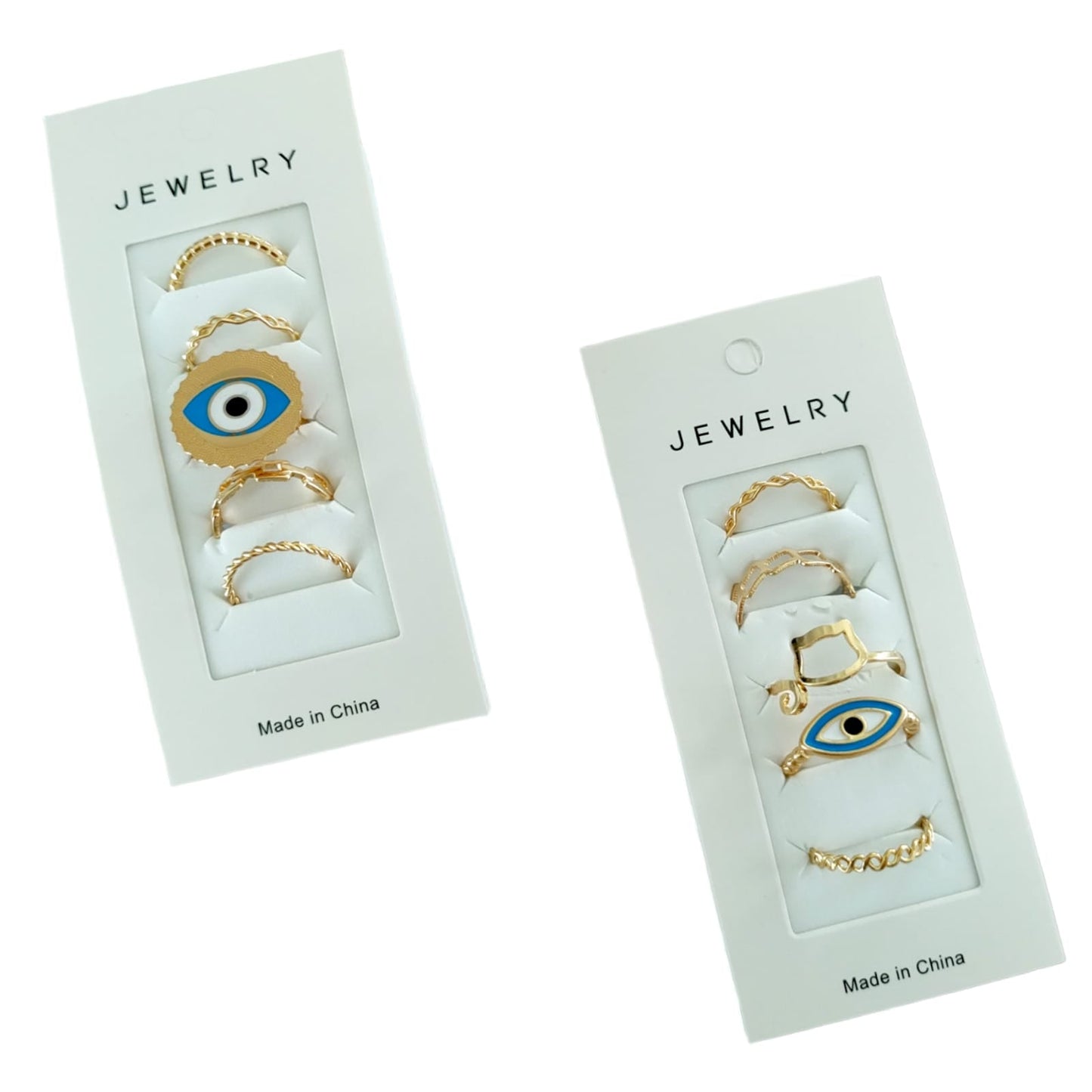 12 Sets con 5 anillos ojo turco $12.24 c/u