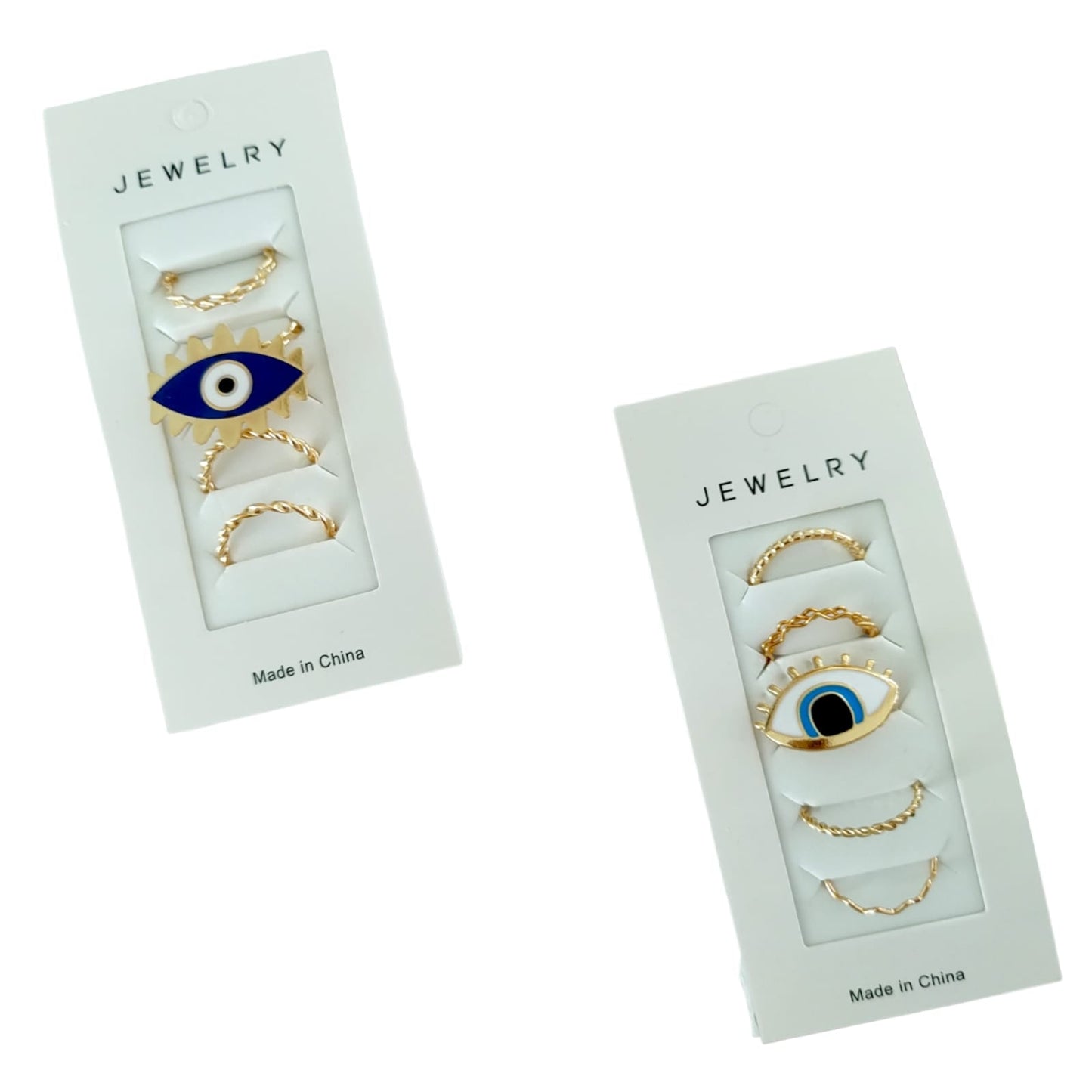 12 Sets con 5 anillos ojo turco $12.24 c/u