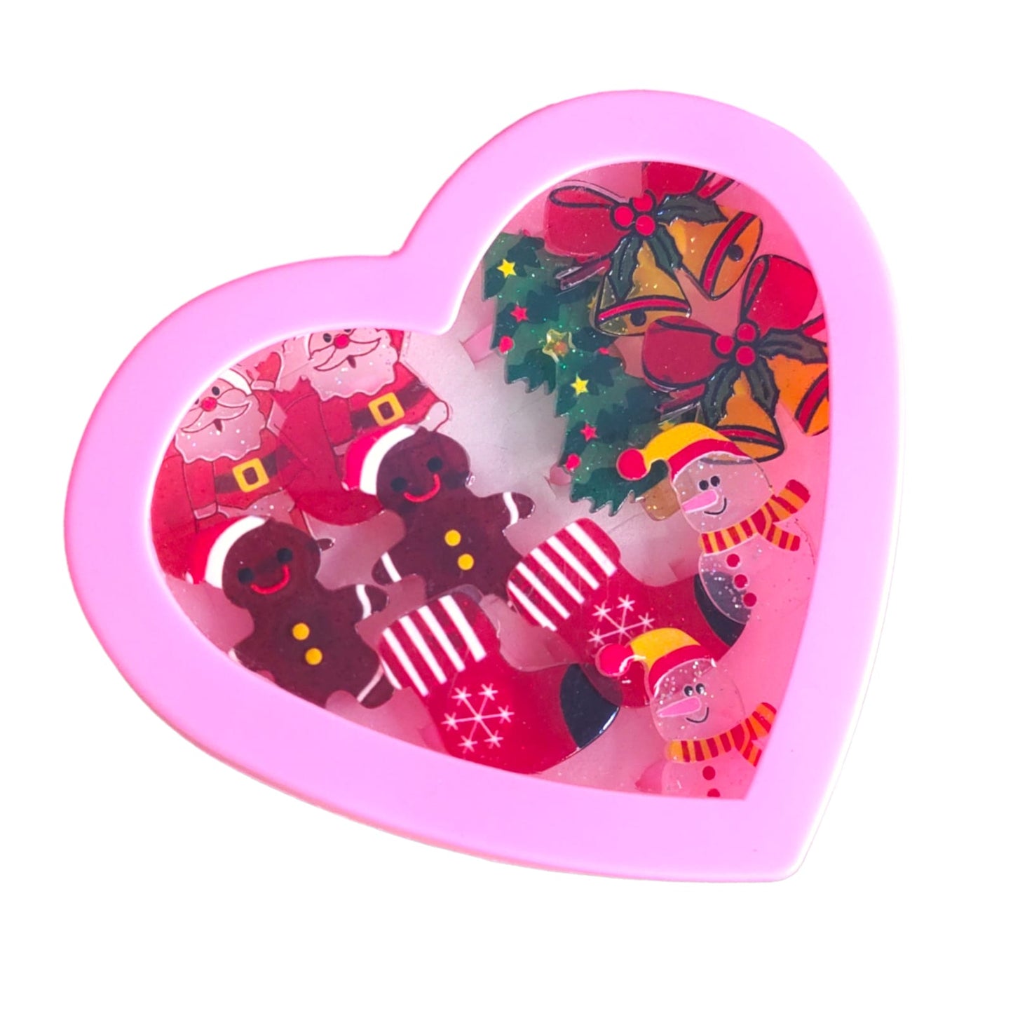 Estuche corazon con 12 Anillos Navideños $3.9 c/u