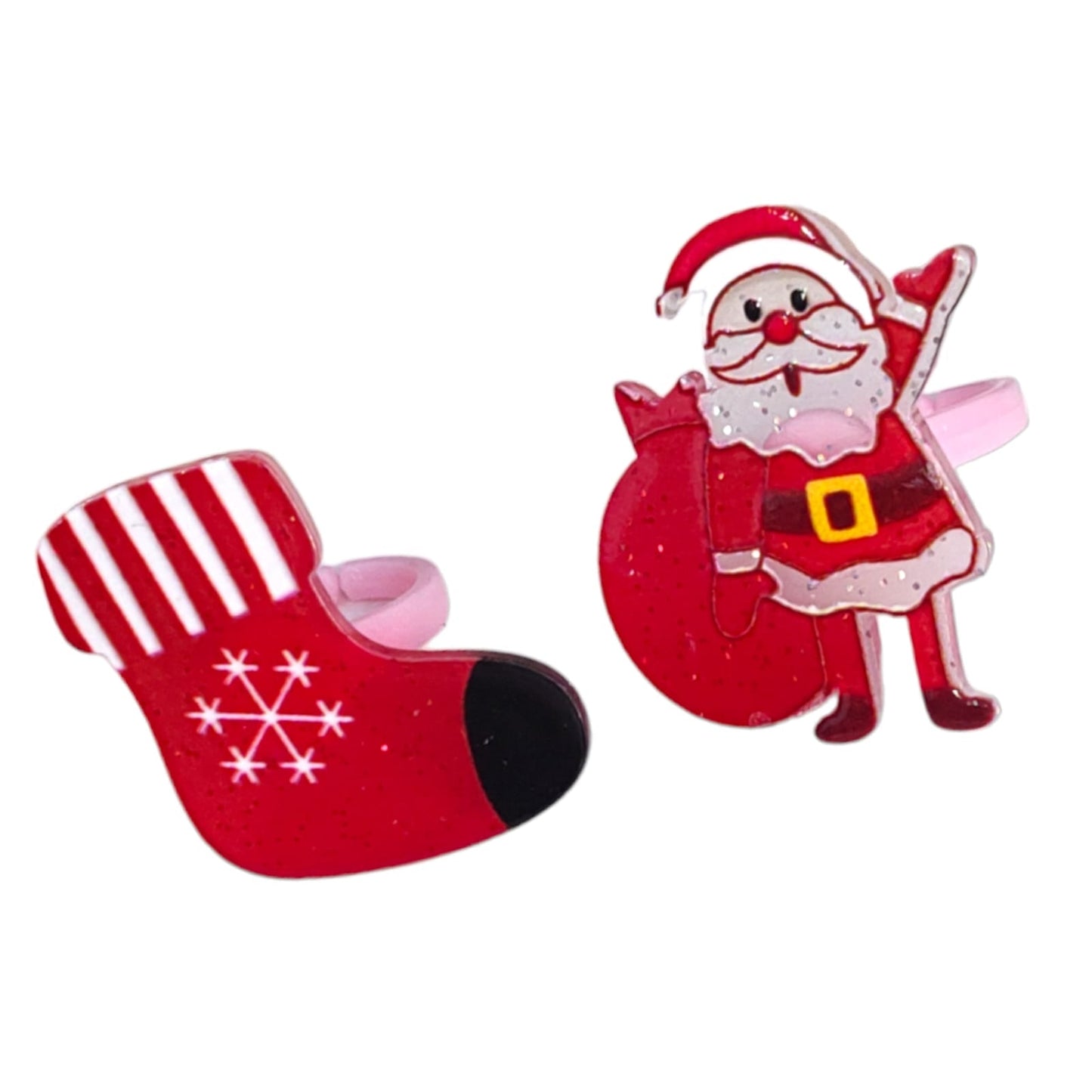 Estuche corazon con 12 Anillos Navideños $3.9 c/u