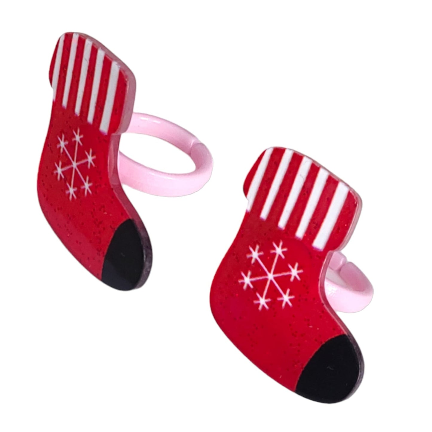 Estuche corazon con 12 Anillos Navideños $3.9 c/u