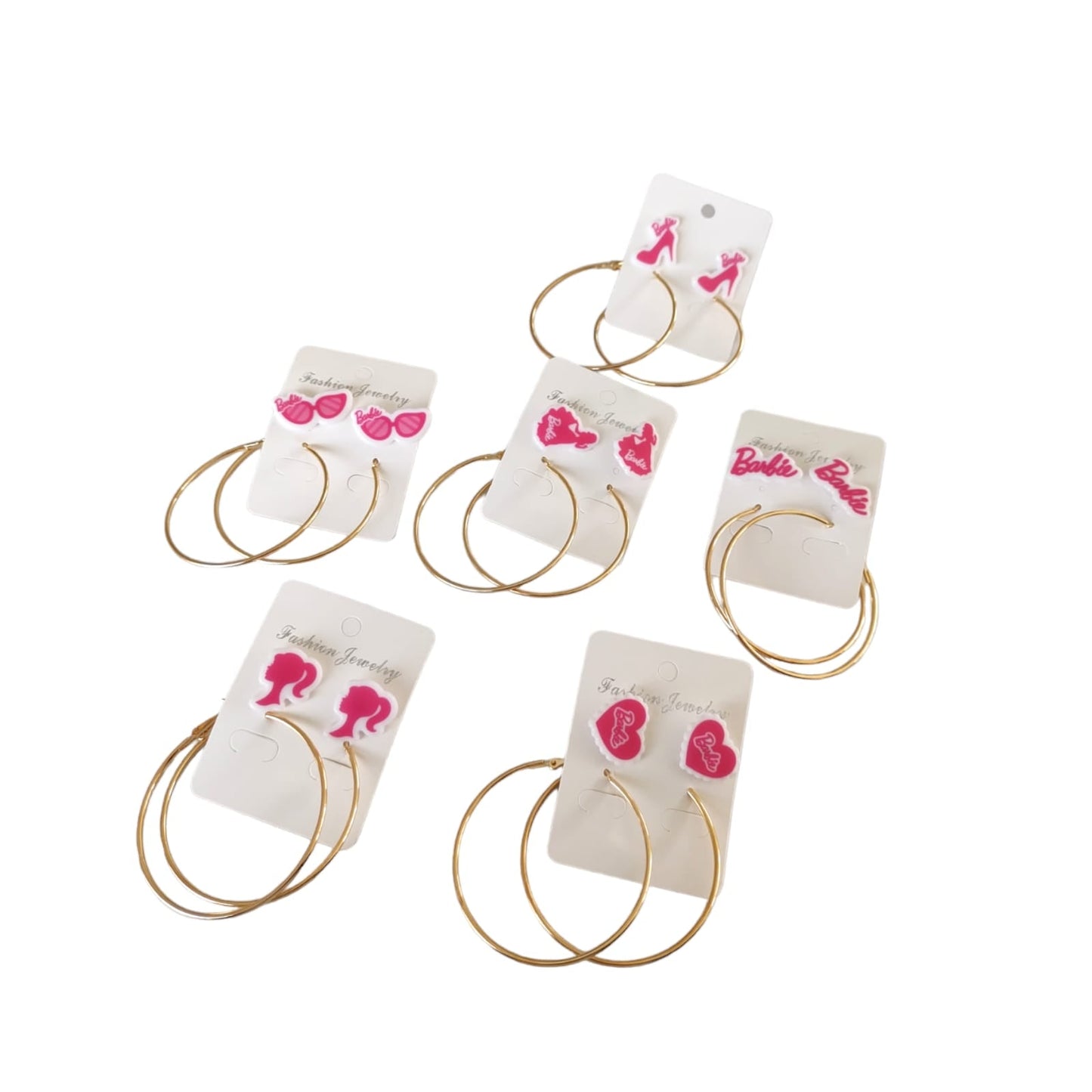 12 Sets de Aretes Barbie $5.44 C/U