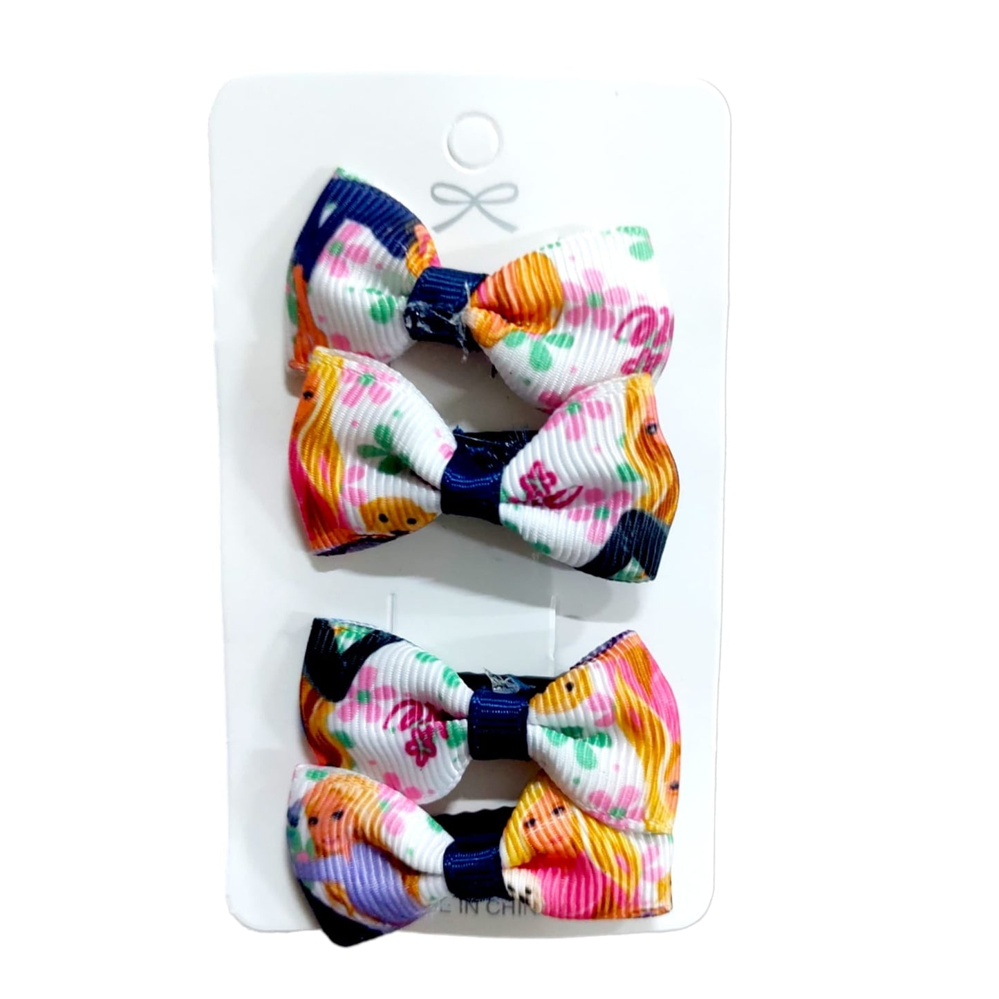 12 Sets de 4 moños barbie $8.84 c/u