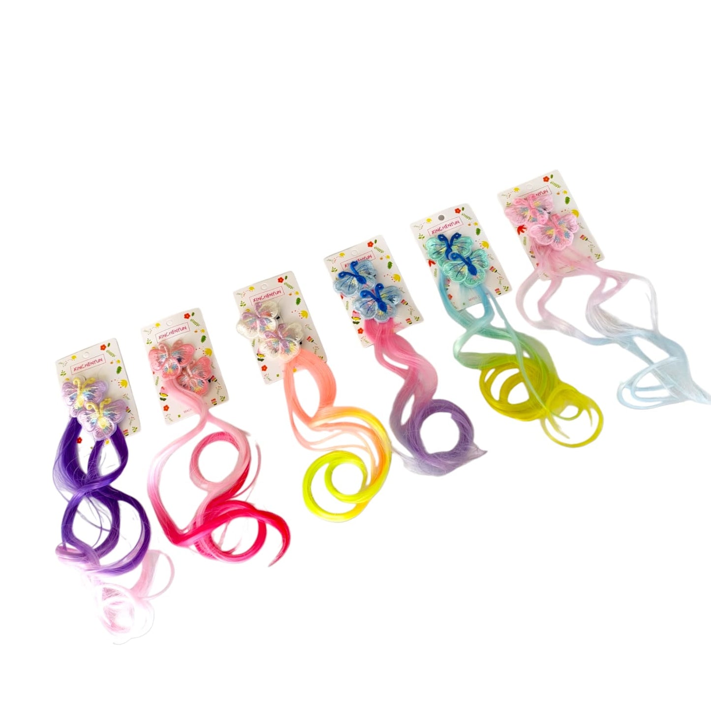 12 Pares moñitos unicornio mechas $14 c/u