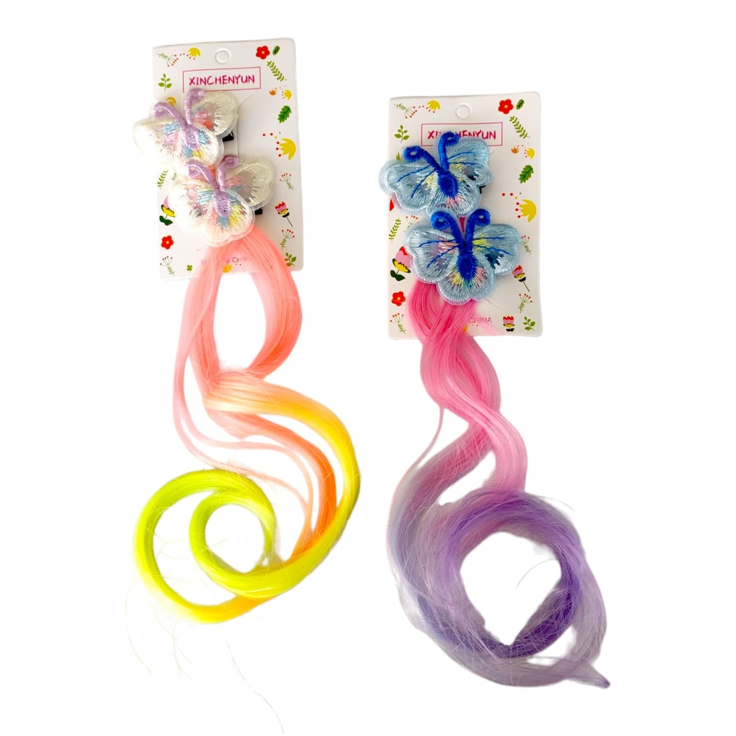 12 Pares moñitos unicornio mechas $14 c/u