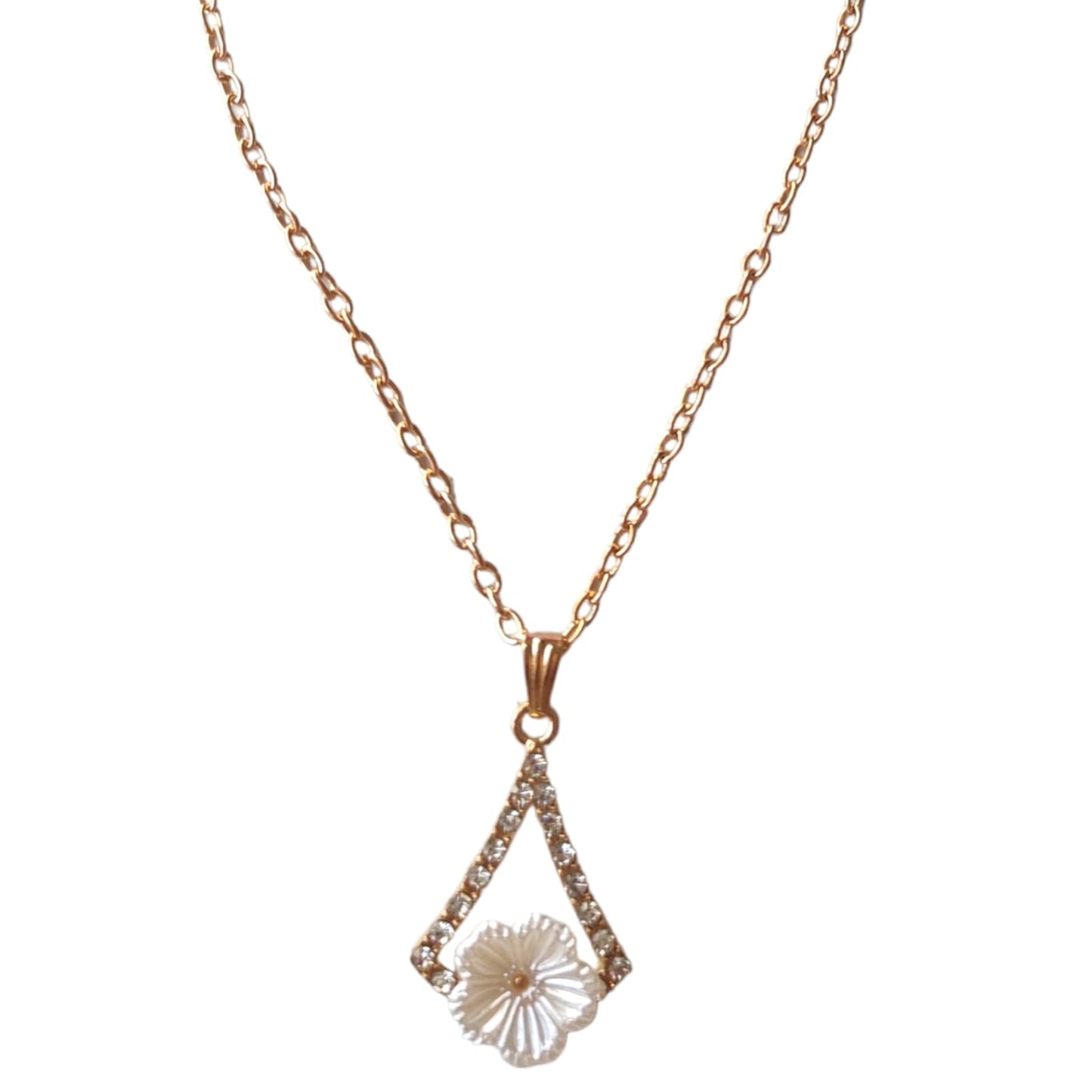 12 Collares con dije flor $6.80 c/u