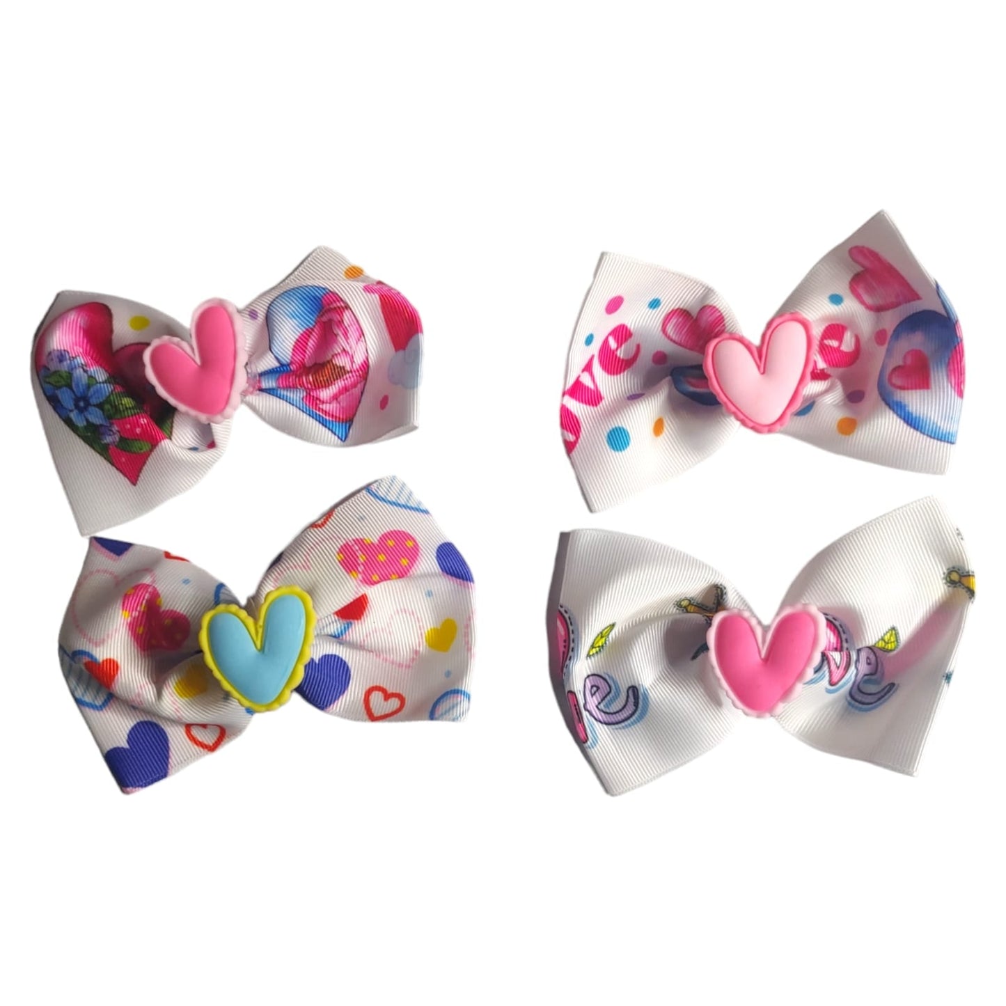 12 Moños Con Luz Corazones D $9.75 c/u