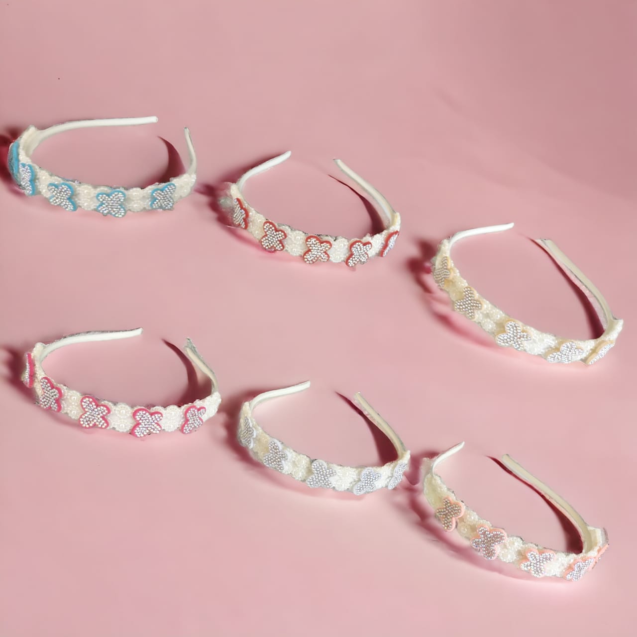 12 Diademas Mariposas Y Brillos $9.10 c/u