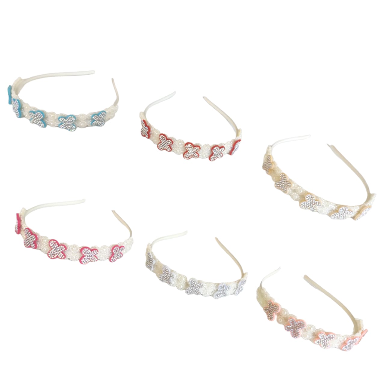 12 Diademas Mariposas Y Brillos $9.10 c/u