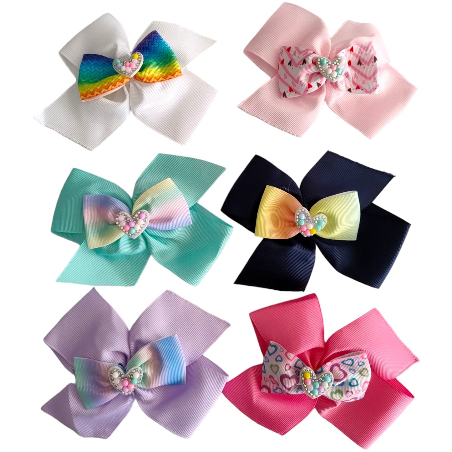 12 Moños Diseños Brillantes $5.20 c/u