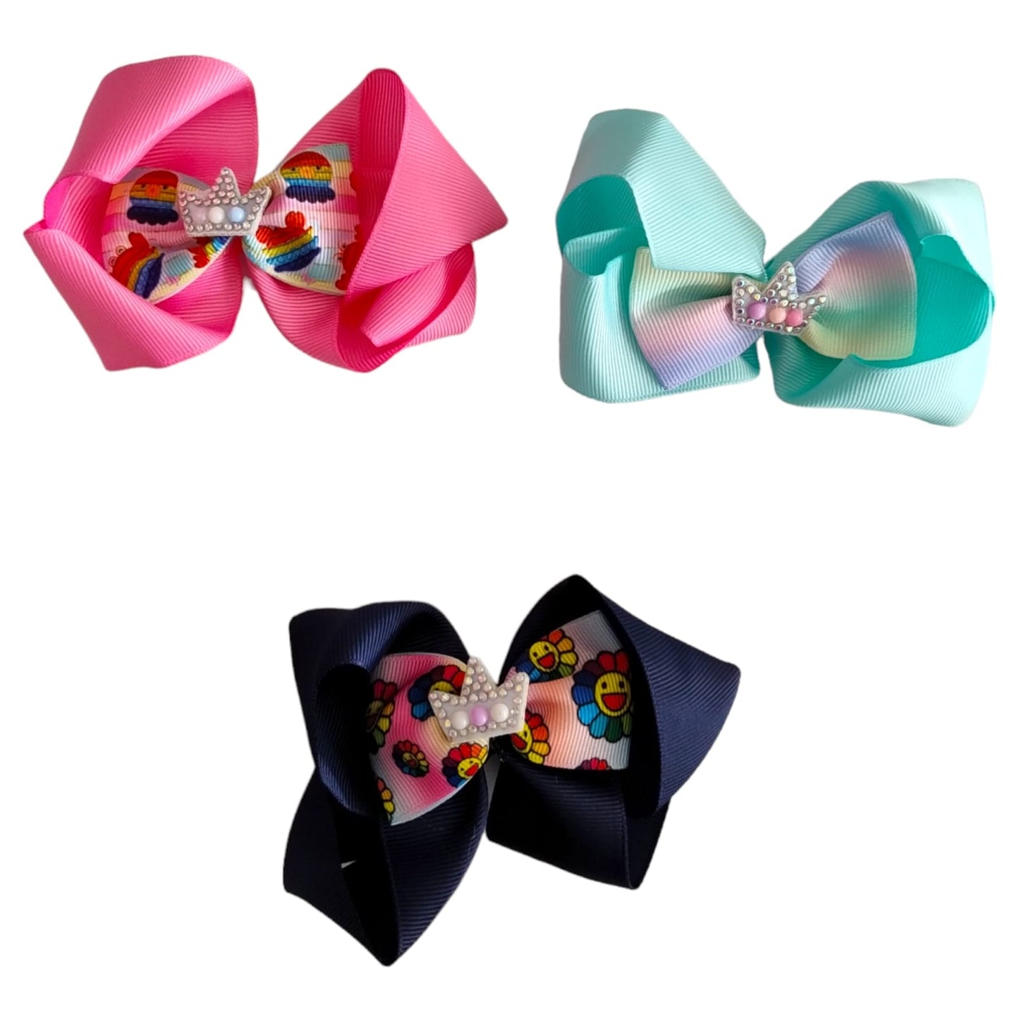 12 Moños Diseños Brillantes $5.20 c/u