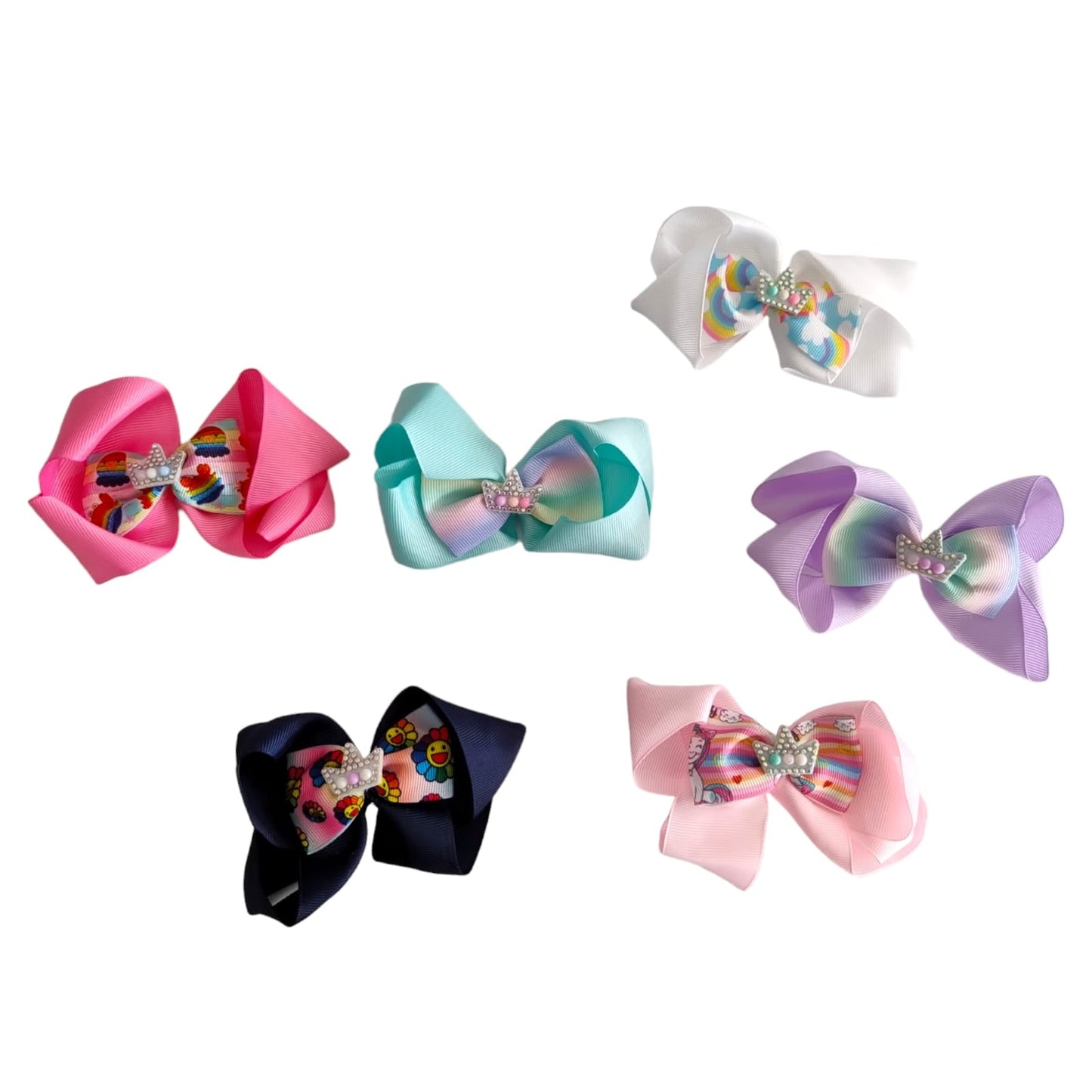 12 Moños Diseños Brillantes $5.20 c/u