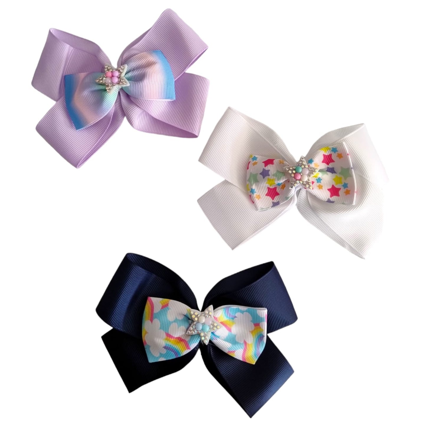 12 Moños Diseños Brillantes $5.20 c/u