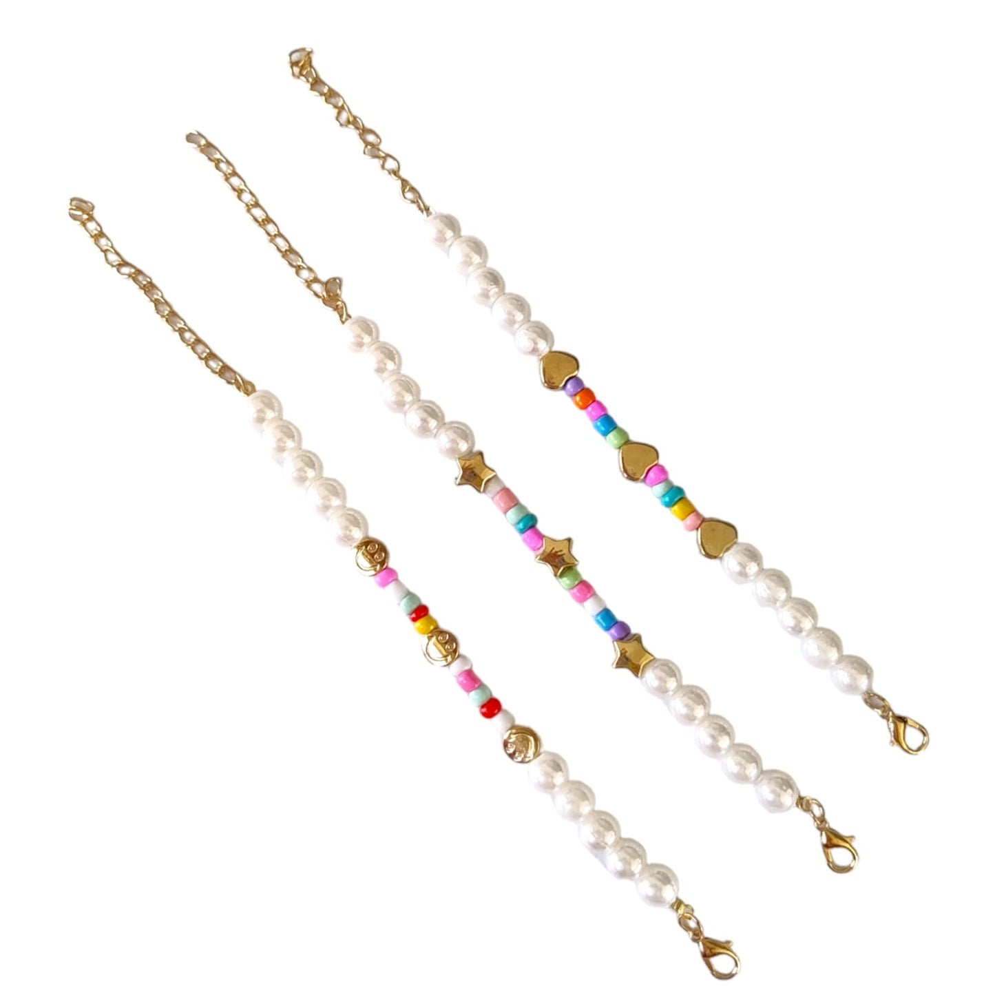 12 Pulseras Perlitas Diseño $6.50 c/u