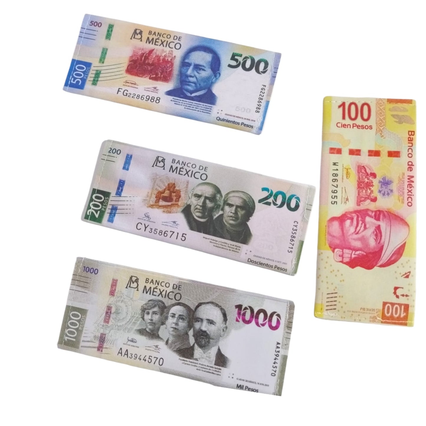 12 Carteras diseño Billetes $9.75 c/u