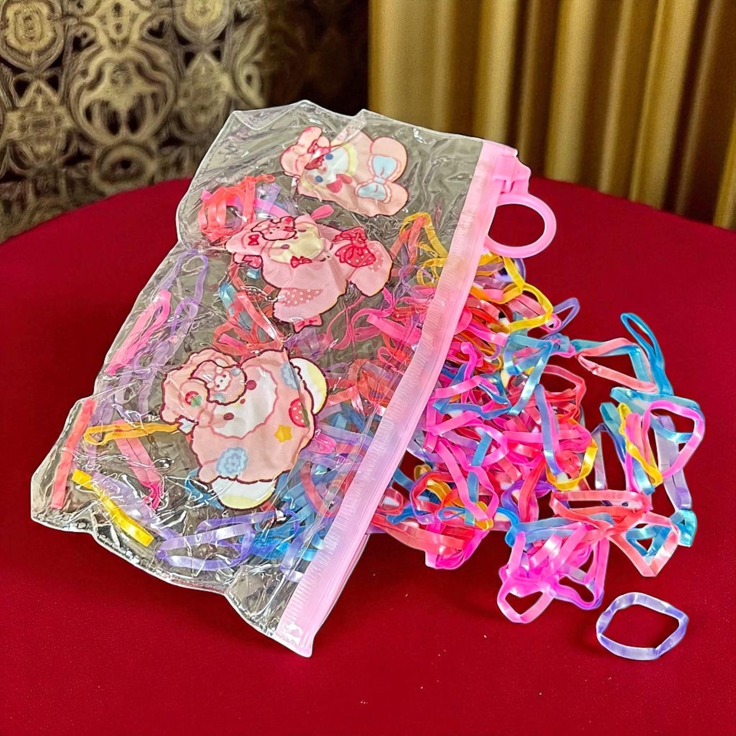 12 Bolsas Sanrio Resellables con Ligas para el cabello $6 c/u