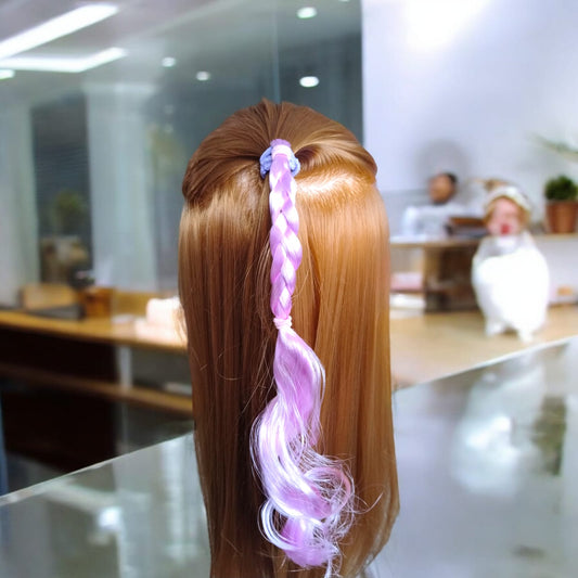 12 Trenzas de colores para niña con donita $10.9 c/u