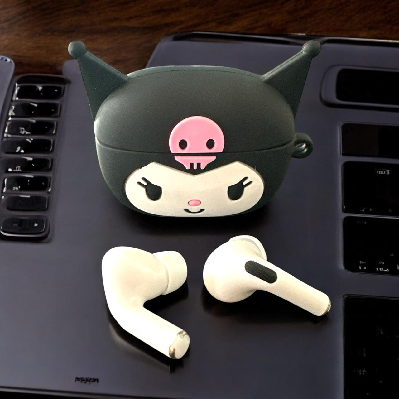 2 Audifonos Inalambricos con Funda Kuromi $115 c/u