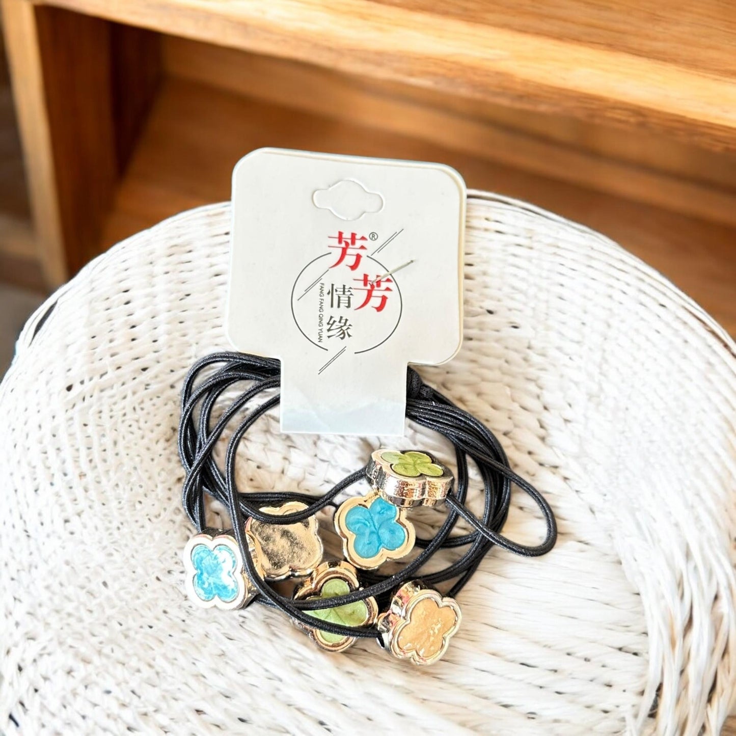 12 Sets de Ligas para Cabello Decoradas $5.9 c/u