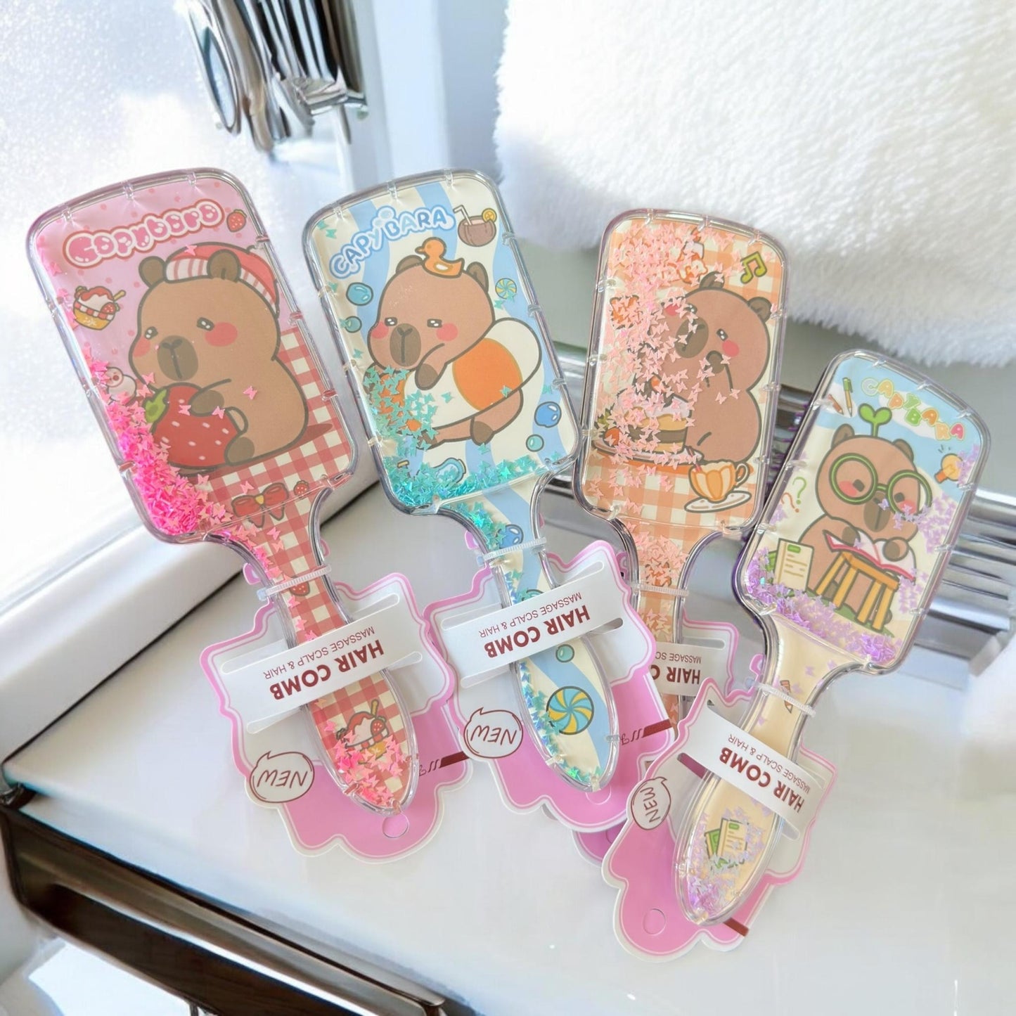 12 Cepillos Capibaras para Cabello $29 c/u