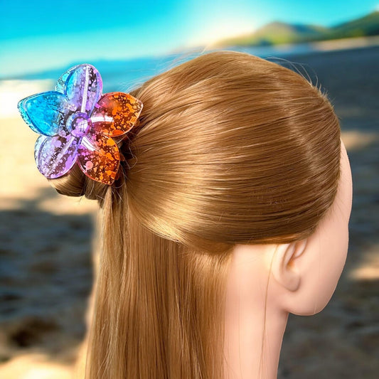 12 Pinza Flor para Cabello Colores $14 c/u