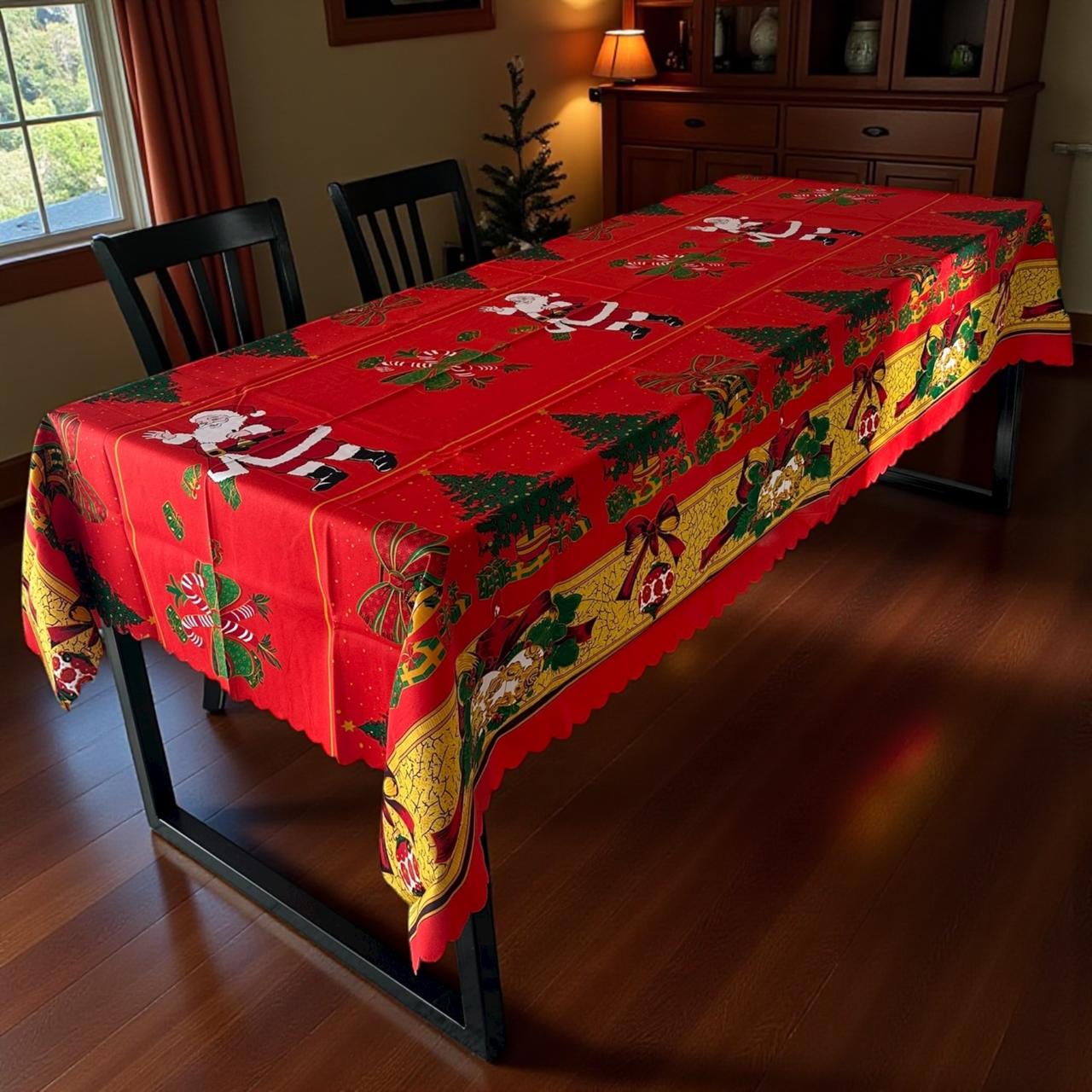 Mantel de Tela para Mesa Navideño 240 cm x 140cm