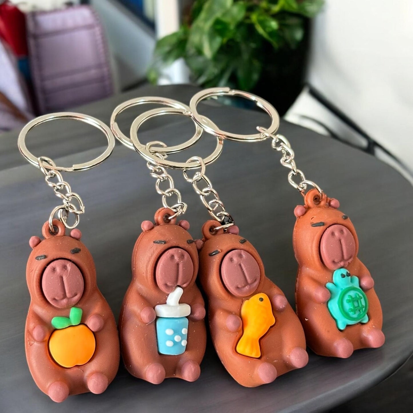 12 Llaveros Capibara 3D Tortuguita $6.5 c/u