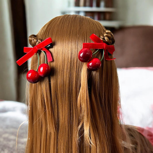 12 Pares de Moñitos Cereza $11.5 c/u