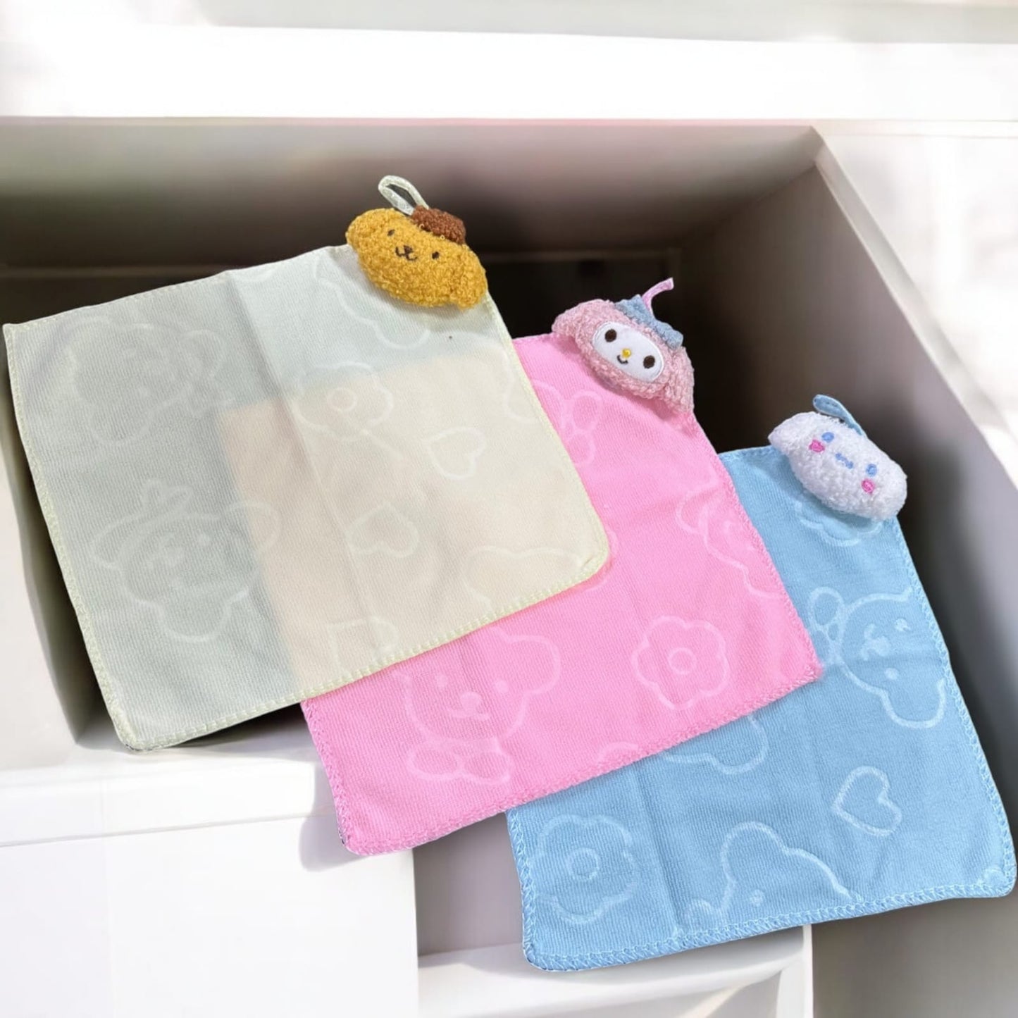 6 Toallas para manos Sanrio con figura $33 c/u