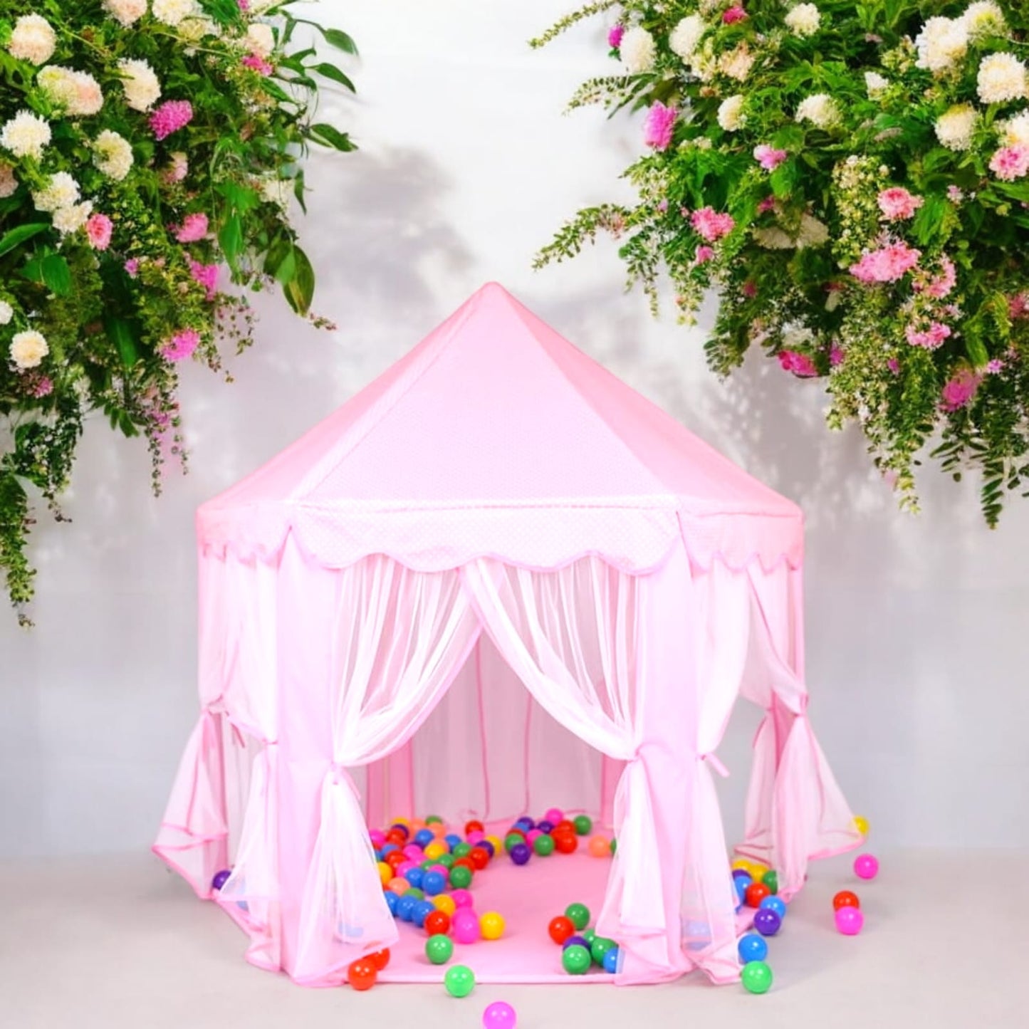 Castillos infantiles con Velo transaparente Azul y Rosa